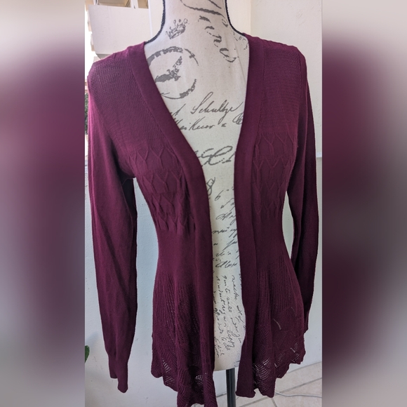 NWT DREAMERS Burgundy Cardigan  Size Medium - Picture 12 of 15